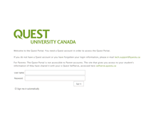 Tablet Screenshot of portal.questu.ca